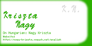 kriszta nagy business card